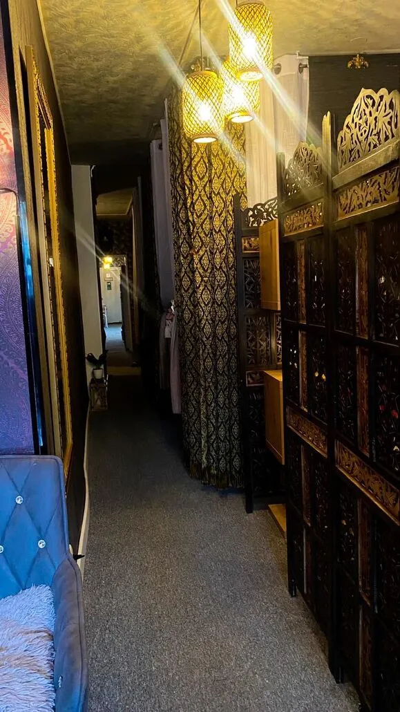 Stylish passage area with traditional Thai decoration